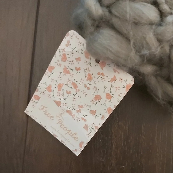 Free People Gray Textured Knit Infinity Scarf - Picture 2 of 5